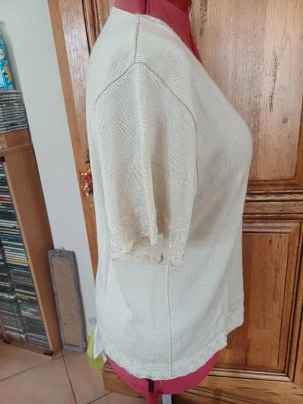 Beige trui met korte mouwen maat 42 – photo 6